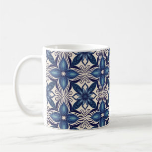 Ice Blue Flowers Coffee Mug
