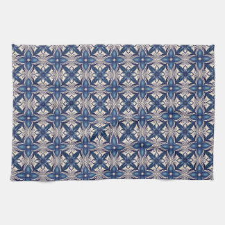 Ice Blue Flowers Tea Towel