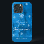 Ice Blue Ho'oponopono and snowflake personalised iPhone 13 Pro Case<br><div class="desc">“A snowflake never falls in the wrong place”; or, in other words, nothing happens fortuitously. everything is perfect —in nature and in life there is no good or evil, right or wrong, just perfection. Coincidence then, is inexistent, both in nature and life. Ho’oponopono is an ancient Hawaiian practice for forgiveness...</div>