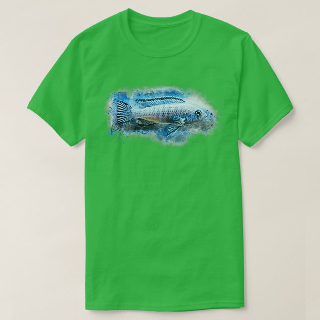 Ice blue mouthbrooder Pseudotropheus socolofi T-Shirt (Design Front)