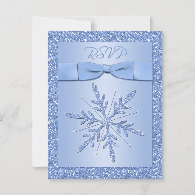 Ice Blue RSVP Card (NOT to use with Square Invite) (Front)