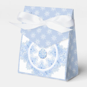 Ice blue snowflake favour box