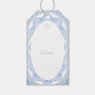 Ice blue snowflake gift tags