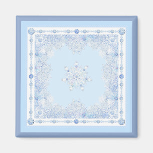 Ice Blue Snowflake Magnet