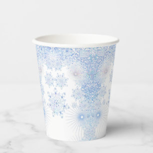 Ice blue snowflake paper cups
