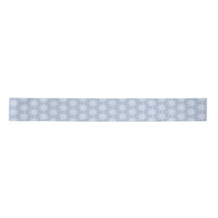 Ice blue snowflake satin ribbon