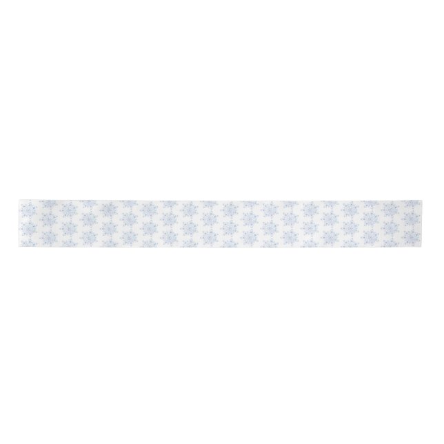 Ice blue snowflake satin ribbon (Front)