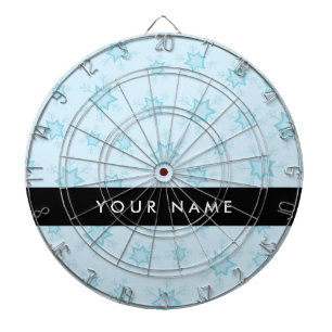 Ice Blue Snowflakes, Your name, Personalise Dartboard