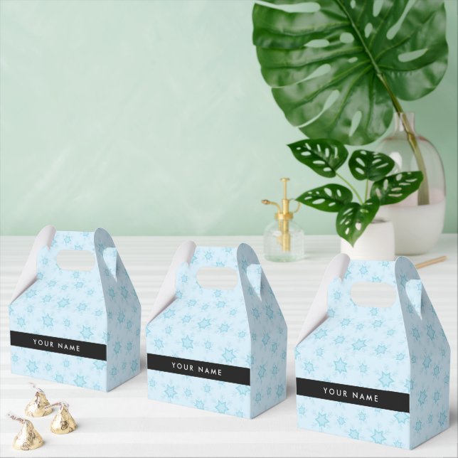 Ice Blue Snowflakes, Your name, Personalise Favour Box (Multiple)