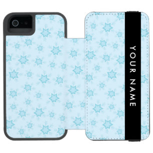Ice Blue Snowflakes, Your name, Personalise Incipio Watson™ iPhone 5 Wallet Case