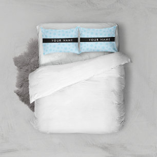 Ice Blue Snowflakes, Your name, Personalise Pillowcase