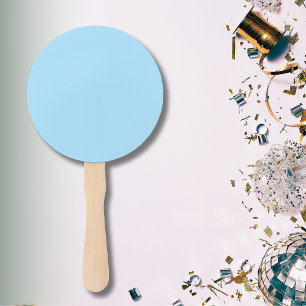 Ice Blue Solid Colour Classic Elegant Hand Fan