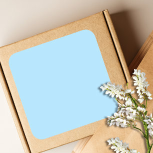 Ice Blue Solid Colour   Classic   Elegant Square Sticker