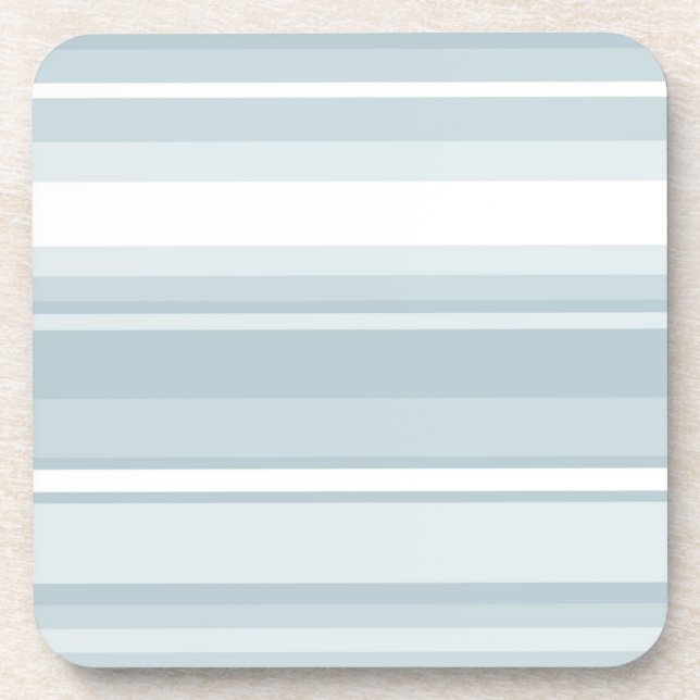 Ice blue stripes coaster (Front)