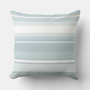 Ice blue stripes cushion