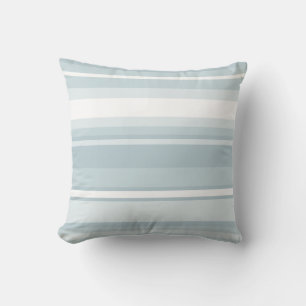 Ice blue stripes cushion