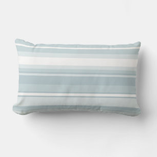 Ice blue stripes lumbar cushion