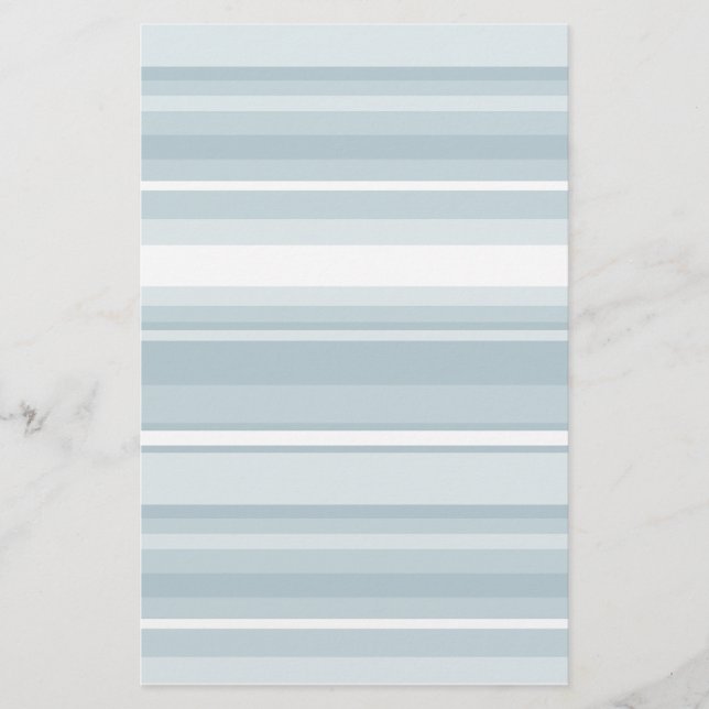 Ice blue stripes stationery (Front)