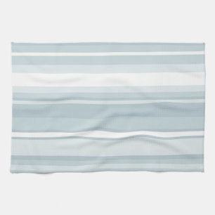 Ice blue stripes tea towel