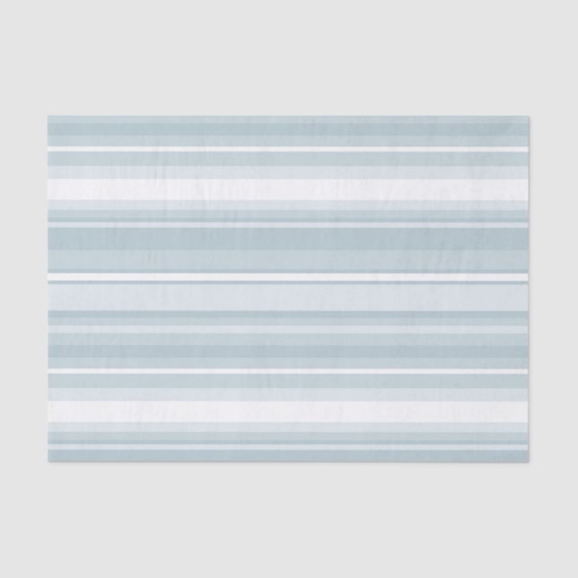 Ice blue stripes tissue paper (Front)