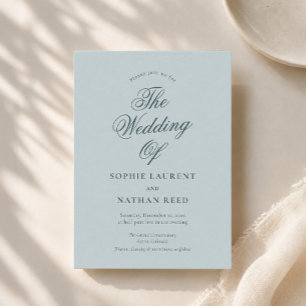Ice Blue Winter Estate Wedding Invitation