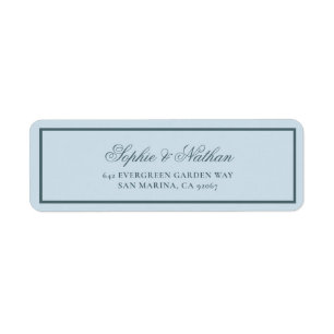 Ice Blue Winter Wedding Return Address Label