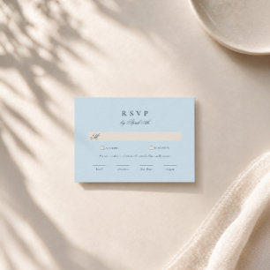 Ice Blue Winter Wedding RSVP Card
