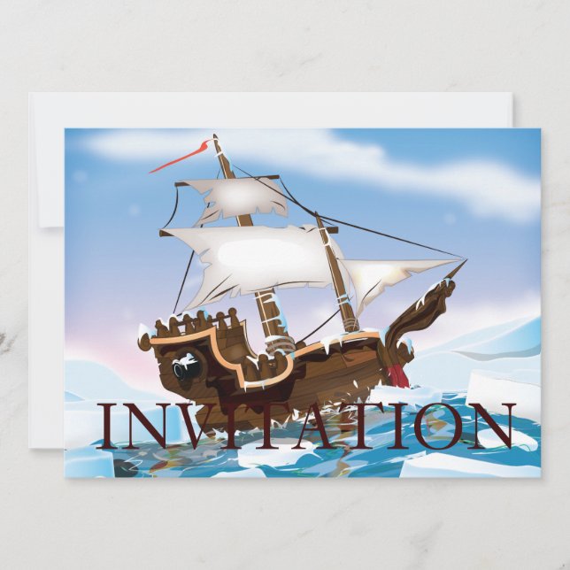 Ice Breaker Ship Invitation (Front)