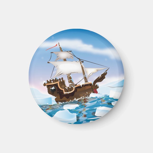 Ice Breaker Ship Magnet (Front)