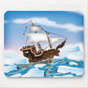Ice Breaker Ship Mouse Pad