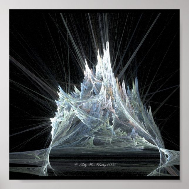 Ice Castle Fractal by Kitty Ann Poster (Front)