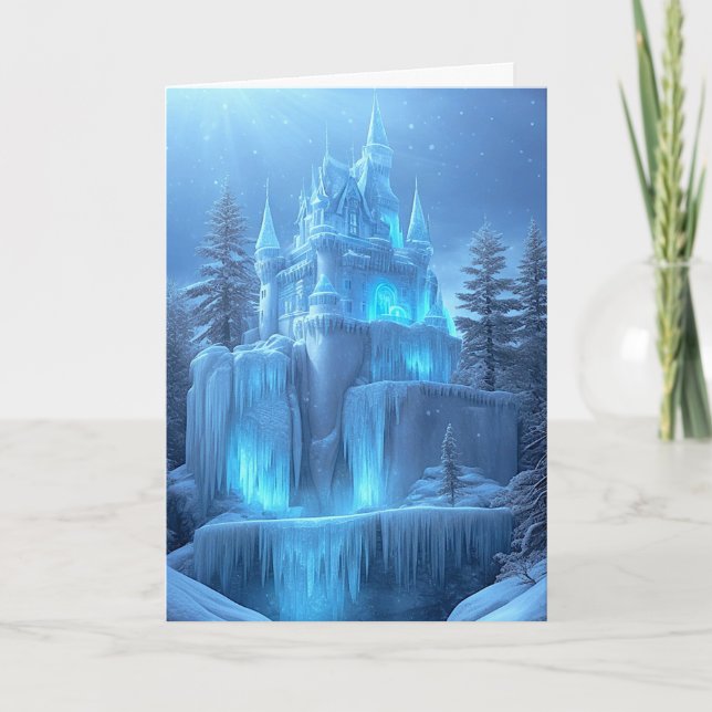 Ice Castle of Frozen Dreams Holiday Card (Front)