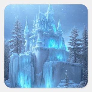 Ice Castle of Frozen Dreams Square Sticker