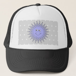 Ice Character with a Smile. Blue and Grey. Trucker Hat