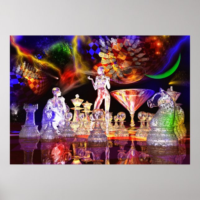 Ice Chess by Lenny Poster (Front)