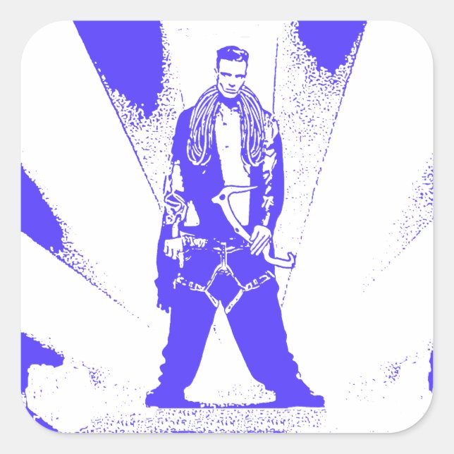 Ice Climb Baby Square Sticker (Front)