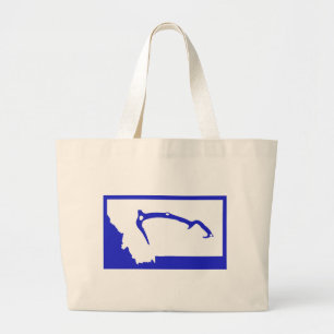 Ice Climb Montana Large Tote Bag