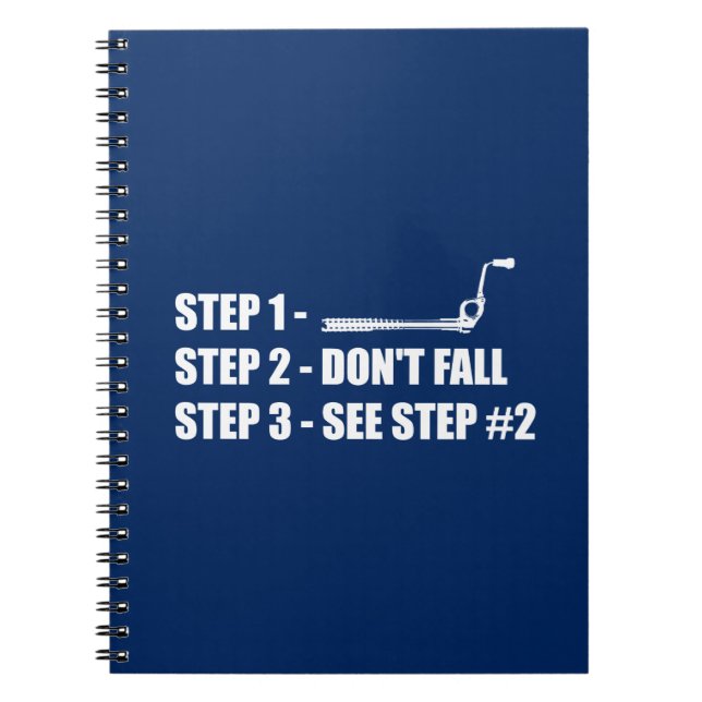 Ice Climbing - Don't Fall Notebook (Front)