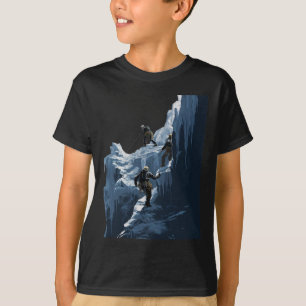 Ice Climbing Ice Climber Frozen Rock Snow Mountain T-Shirt