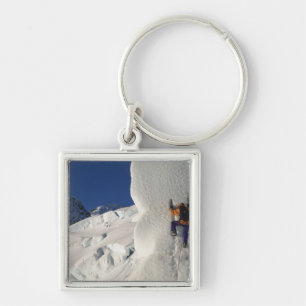 Ice climbing on the Tasman Glacier below Mount Key Ring