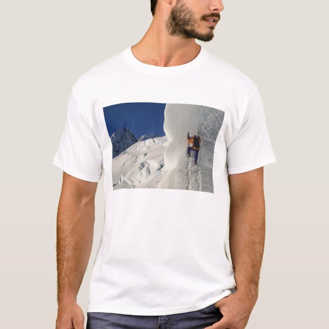 Ice climbing on the Tasman Glacier below Mount T-Shirt (Front)