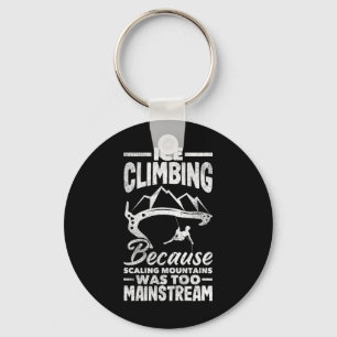 Ice Climbing Scaling Mountains Funny Wall Climber Key Ring