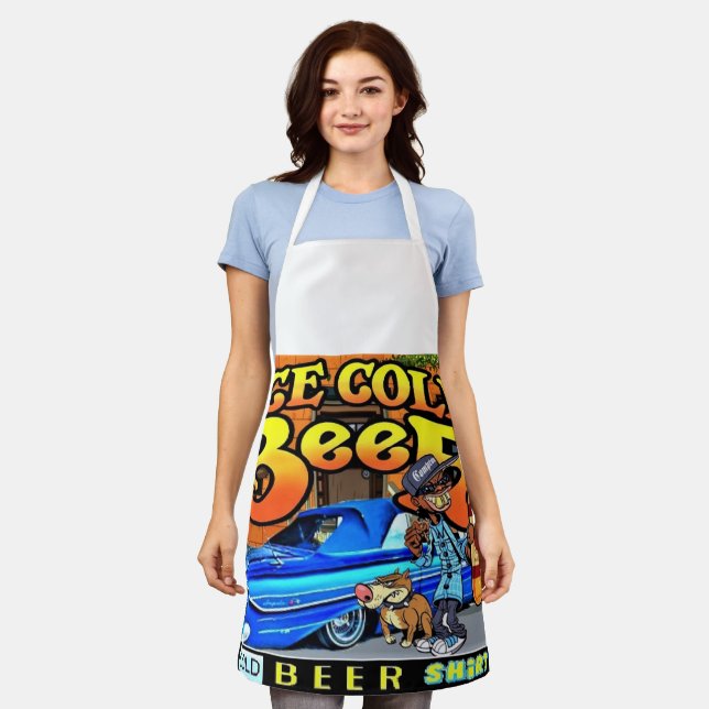 Ice Cold Beer Cold Beer Shirt Apron (Worn)