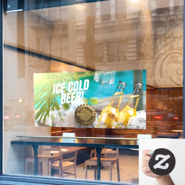 Ice Cold Beer Convenience Store Gas Station Front (Cafe Window)