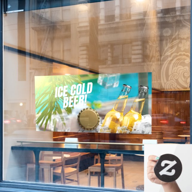 Ice Cold Beer Convenience Store Gas Station Front (Cafe Window)