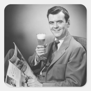 Ice Cold Beer Square Sticker