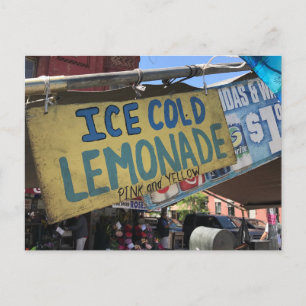 Ice Cold Lemonade, Street Fair Upper West Side NYC Postcard