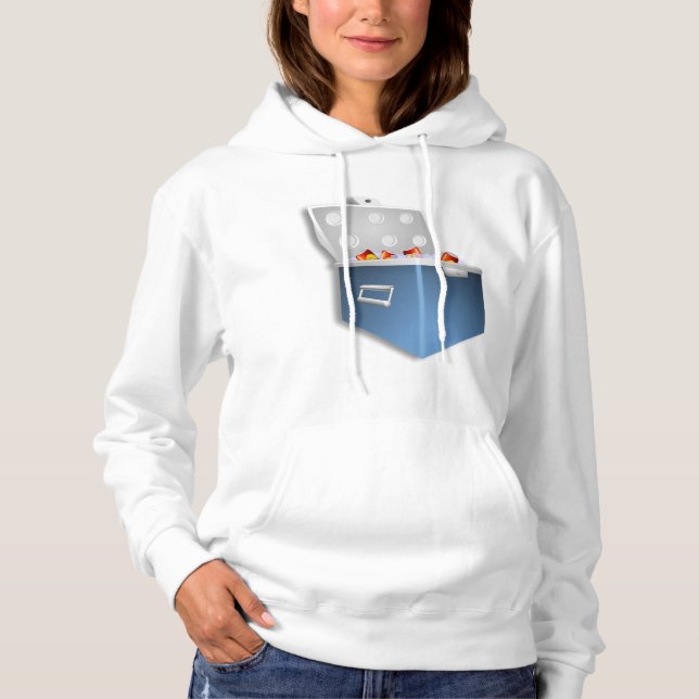 Ice Cooler Womens Hoodie (Front)