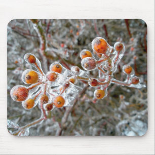 Ice-Covered Red Berries Mousepad