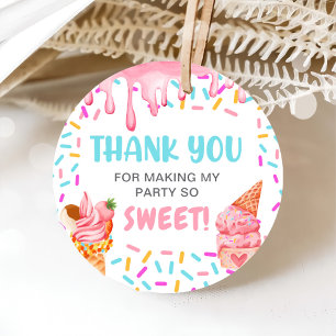 Ice Cream 1st Birthday Party Favour Tags